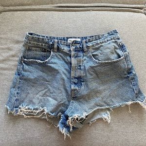 Zara High waisted cut off shorts